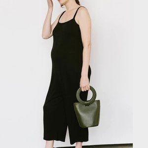 Storq Black Maternity Studio Jumpsuit